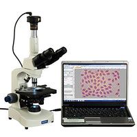 OMAX 40X-2500X Phase Contrast LED Trinocular Compound Siedentopf Microscope with 10MP Camera