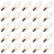 Load image into Gallery viewer, 50 Pack C9 Clear Replacement Bulbs for Christmas Lights, E17 C9 Intermediate Base Incandescent C9 Christmas Light Bulbs, 7-Watt, Warm White
