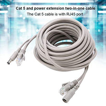 Load image into Gallery viewer, KIMISS RJ45 Cat 5 Network Ethernet Patch Cable + DC Ethernet CCTV Cable 5M/10M/15M/20 Meters for IP Cameras NVR System 10Mbps/100Mbps(10M)
