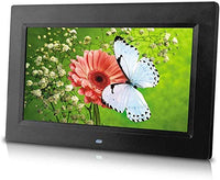 10 inch Digital Photo Frame with Remote Control, High Resolution 1024x600 Wide LCD Screen, Auto Slideshow & Adjustable Interval, Wall-mountable, Plug and Play