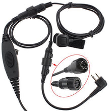 Load image into Gallery viewer, Tenq Professional Tactique Military Police FBI Flexible Throat Mic Microphone Covert Acoustic Tube Earpiece Headset Ajustable Volume for 2-pin Motorola Radio Cp040 Cp200 Xtni DTR Vl50
