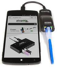 Load image into Gallery viewer, Plugable USB 2.0 OTG Micro-B to 100Mbps Fast Ethernet Adapter Compatible with Windows Tablets, Raspberry Pi Zero, and Some Android Devices (ASIX AX88772A chipset).
