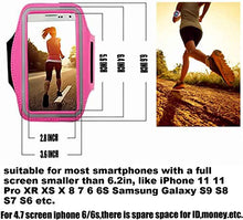 Load image into Gallery viewer, CaseHQ [2pack] Water Resistant Running Sports Armband Phone Case Reflective with Key Holder for Workout for iPhone X 8 7 Plus, 6 Plus, 6S Plus (5.5-Inch), Galaxy S6/S5, Note 4 (Silver+Pink)
