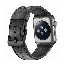 Load image into Gallery viewer, EAVAE Watch Bands Compatible with Apple Watch Bands 44mm 42mm,Black Gray Leather iWatch Bands for Apple Watch SE Apple Watch Series 6 5 4 3 2 1 Men Women
