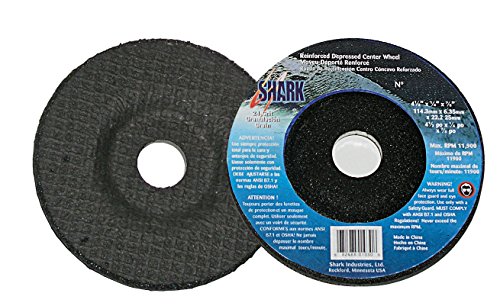 Shark SDP401-4 4-Inch by 0.125-Inch by 0.625-Inch Depressed Center Wheel with Grit-36, 4-Pack