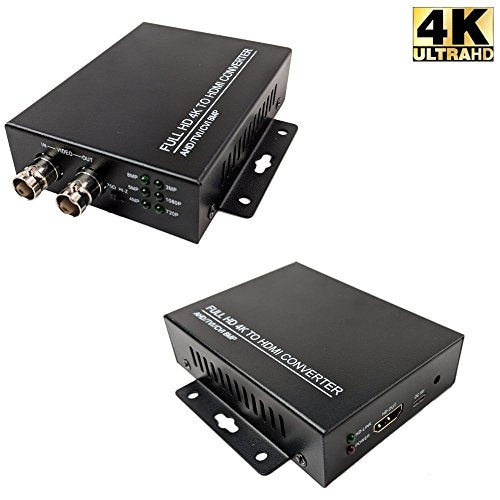 CCTV Camera Pros HDCV-3-C BNC to HDMI Converter | Loop Output | AHD HD-TVI HDCVI to HDMI | 720p/1080p/3MP/4MP/5MP/8MP/4K