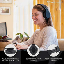 Load image into Gallery viewer, PowerLocus Bluetooth Over-Ear Headphones, Wireless Stereo Foldable Headphones Wireless and Wired Headsets with Built-in Mic, Micro SD/TF, FM for iPhone/Samsung/iPad/PC (Black)

