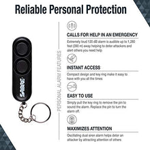 Load image into Gallery viewer, SABRE Self-Defense Safety LOUD Dual Siren PA-01 Key Ring, 120dB, Audible Up To 1,280 Feet (390 Meters), Simple Operation, Reusable, One Size, Black Personal Alarm
