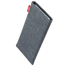 Load image into Gallery viewer, fitBAG Jive Gray Custom Tailored Sleeve for Apple iPod Touch 6G 2015 6. Generation. Fine Suit Fabric Pouch with Integrated Microfibre Lining for Display Cleaning
