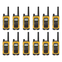 (12-Pack) Talkabout T402 Rechargeable Two-Way Radios Yellow Walkie Talkie