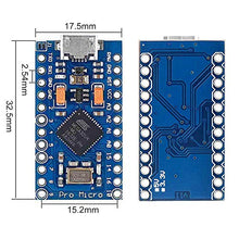 Load image into Gallery viewer, OSOYOO Pro Micro ATmega32U4 5V/16MHz Module Board with 2 Row pin Header Replace with ATmega328 Pro Mini for Arduino
