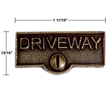 Load image into Gallery viewer, Renovator&#39;s Supply Switch Plate Tags DRIVEWAY Name Signs Labels Switch Tag Brass
