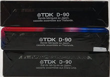 Load image into Gallery viewer, TDK D90 High Output 90 Minute IECI/Type I Cassette Tapes, Set of (3)
