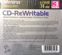 Load image into Gallery viewer, Memorex CD-RW Rewritable 650 MB 74 min Professional Rewritable Compact Disc
