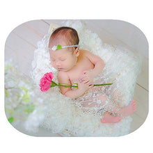 Load image into Gallery viewer, Newborn Boy Girl Photography Props Newborn Wraps Baby Photo Shoot Outfits Wrap Lace Yarn Cloth Blanket, white, 0-12 Month
