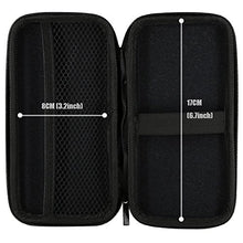 Load image into Gallery viewer, iMangoo Shockproof Carrying Case Hard Protective EVA Case Impact Resistant Travel 12000mAh Bank Pouch Bag USB Cable Organizer Earbuds Sleeve Pocket Accessory Smooth Coating Zipper Wallet Black
