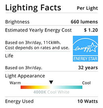 Load image into Gallery viewer, Sunco Lighting 10 Pack 4 Inch LED Recessed Downlight, Smooth Trim, Dimmable, 11W=40W, 4000K Cool White, 660 LM, Damp Rated, Simple Retrofit Installation - UL + Energy Star
