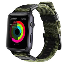 Load image into Gallery viewer, Maxjoy Compatible with Apple Watch Band, 42mm 44mm Nylon Strap Replacement Bands with Metal Clasp Compatible with Apple iWatch SE Series 6 5 4 3 2 1 Sport &amp; Edition, Army Green
