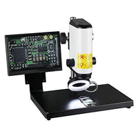 New 2.0MP HD Digital Industry Video Microscope Camera VGA Video Output with 10-Inch HD Screen & Table Stand & 60 LED Light for Industrial Component Repair Electronics Manufacturing Textile