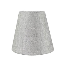 Load image into Gallery viewer, Urbanest 3-inch by 5-inch by 4 1/2-inch Hardback Chandelier Shade, Metallic Gray
