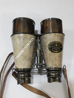 Brass Leather Victorian Marine Binocular W. Ottway & Co. Ltd London 1915