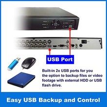 Load image into Gallery viewer, 1stPV 16CH Digital Video Recorder 5in1 HD-TVI, AHD, CVI, Standard Analog &amp; IP Cam H264 Full-HD 1080P DVR 2TB HDD HDMI/VGA/BNV Video Output Mobile Phone APPs Great for Home Office CCTV Surveillance
