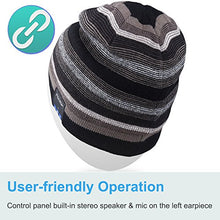 Load image into Gallery viewer, Qshell Wireless Bluetooth Beanie Hat Cap with Musicphone Speakerphone Stereo Headphone Headset Earphone Speaker Mic for Fitness Outdoor Sports Skiing Running Skating Walking, Black
