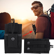 Load image into Gallery viewer, Asixx Radio Holder, Radio Holder, Tactical Series Radio Pouch or Nylon Talkie Bag,Pouch Radio Holder Case Designed for Molle Vest, Belt or Bag,Hold Small Devices Like Phone, GPS, Walkie Talkie(Black)
