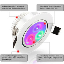 Load image into Gallery viewer, Pack of 10 LED Color Changing Recessed Lighting 3W RGB Downlight Ceiling Light with Remote Control
