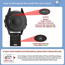 Load image into Gallery viewer, Notocity Compatible Fenix 5 Band 22mm Width Soft Silicone Watch Strap for Fenix 5/Fenix 5 Plus/Fenix 6/Fenix 6 Pro/Forerunner 935/Forerunner 945/Approach S60/Quatix 5(Black)
