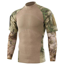 Load image into Gallery viewer, iYYVV Mens Camouflage Patchwork Short Sleeve with Arm Cover Sleeves Shirt Top Blouse
