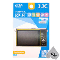 JW LCP-J4 2PCS LCD Hard-Coating Guard Film Screen Protector For Nikon 1 J4 Camera + JW emall Micro Fiber Cleaning Cloth