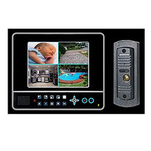 Load image into Gallery viewer, 8&quot; Multi-Functional LCD Quad Monitor/DVR Combo with Video Door Phone Function
