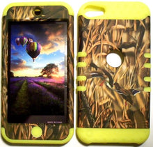Load image into Gallery viewer, Camo Ducks on Yellow Skin Hybrid Apple iPod Touch iTouch 5 5th Generation Rubber Hard Protector Cover
