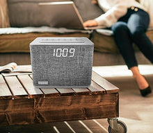 Load image into Gallery viewer, I Home I Bt232 Bluetooth Dual Alarm Clock Fm Radio With Speakerphone And Usb Charging  Gray (Newest Mo

