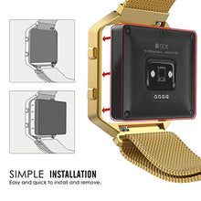 Load image into Gallery viewer, Fitbit Blaze Frame Gold, AISPORTS Fitbit Blaze Accessory Frame Stainless Steel Metal Watch Frame Holder Shell Replacement Housing Protective Case Cover for Fitbit Blaze Smart Watch
