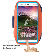 Load image into Gallery viewer, Cell Phone Armband Case Workout Walking Running Holder Arm Bands for Samsung Galaxy S22+/ S21 FE/ S10 Plus/ A51/ Google Pixel 6/ 5a 5G/ 4a 5G/ 3 XL/BLU Vivo X6/ G9 Pro/ G70/ G50 Mega (Orange)
