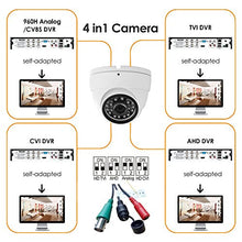 Load image into Gallery viewer, Analog CCTV Camera HD 1080P 4-in-1 (TVI/AHD/CVI/960H Analog) Security Dome Camera Outdoor Metal Housing, 24 IR-LEDs True Day &amp; Night Monitoring 3.6mm Lens (White)
