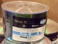 Prodisc Spin-X CD-R 50 pack Blank CD -R Shiny Silver 80 minute