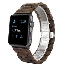 Load image into Gallery viewer, AIYIBEN Wooden Watch Band, Nature Wood Replacement Loop Bracelet Watch Band Strap Compatible for Apple iWatch (42MM/44MM Brown)
