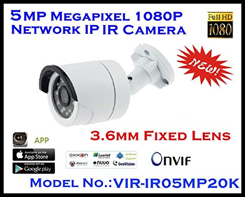 5MP IP IR Camera / H.265 / H.264 / MJEPG / 20m / RS485 / POE / 3.6mm Fixed Lens