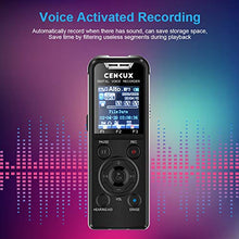 Load image into Gallery viewer, Digital Voice Recorder,CENLUX 8G Double Microphone Noise Reduction Audio Voice Activated Recorder,Portable Sound Recorder MP3 Player for Lectures/Meetings/Interviews/Learning
