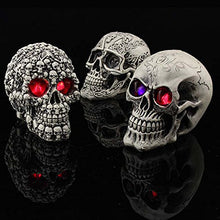 Load image into Gallery viewer, Skeleton Skull Statue Figurine Lamp Bar Decor with LED Flashing Eyes
