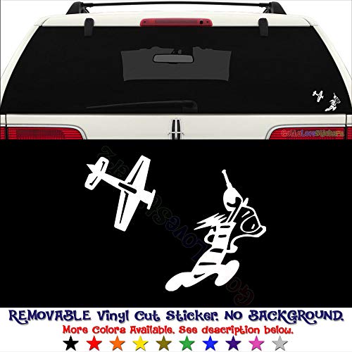 GottaLoveStickerz Remote Control Airplane Funny Removable Vinyl Decal Sticker for Laptop Tablet Helmet Windows Wall Decor Car Truck Motorcycle - Size (05 Inch / 13 cm Wide) - Color (Matte Black)