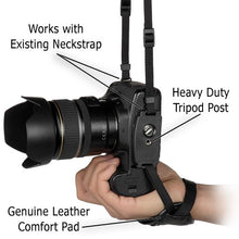 Load image into Gallery viewer, Fotodiox Camera Hand Strap - Padded Leather Hand Strap for DSLR and Mirrorless Cameras
