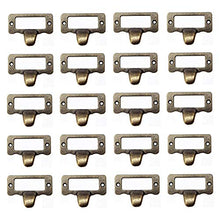 Load image into Gallery viewer, 20Pcs Antique Iron Label Frame Card Holder Cup Pull Handle Drawer Box Case Cabinet Cupboard Carpenter Repair decoration Hardware
