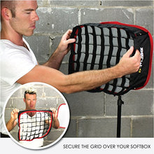 Load image into Gallery viewer, Kamerar D-Fuse Combo: Large LED Light Panel Softbox &amp; D-Fuse Softbox Grid, 12&quot;x12&quot;
