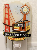 San Francisco Golden Gate Cable Car Fisherman's Wharf Night Light Lamp Candle Home Decor Birthday Housewarming Congratulatory Blessing Souvenir Gift
