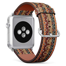 Load image into Gallery viewer, Compatible with Small Apple Watch 38mm, 40mm, 41mm (All Series) Leather Watch Wrist Band Strap Bracelet with Adapters (Boho Tribal)
