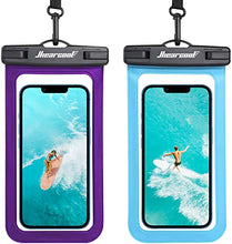 Load image into Gallery viewer, Universal Waterproof Case,Hiearcool Waterproof Phone Pouch Compatible for iPhone 13 12 11 Pro Max XS Max Samsung Galaxy s10 Google Up to 7.0&quot;, IPX8 Cellphone Dry Bag for Vacation-2 Pack
